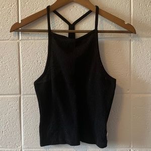 Cropped Racerback Tank Top
